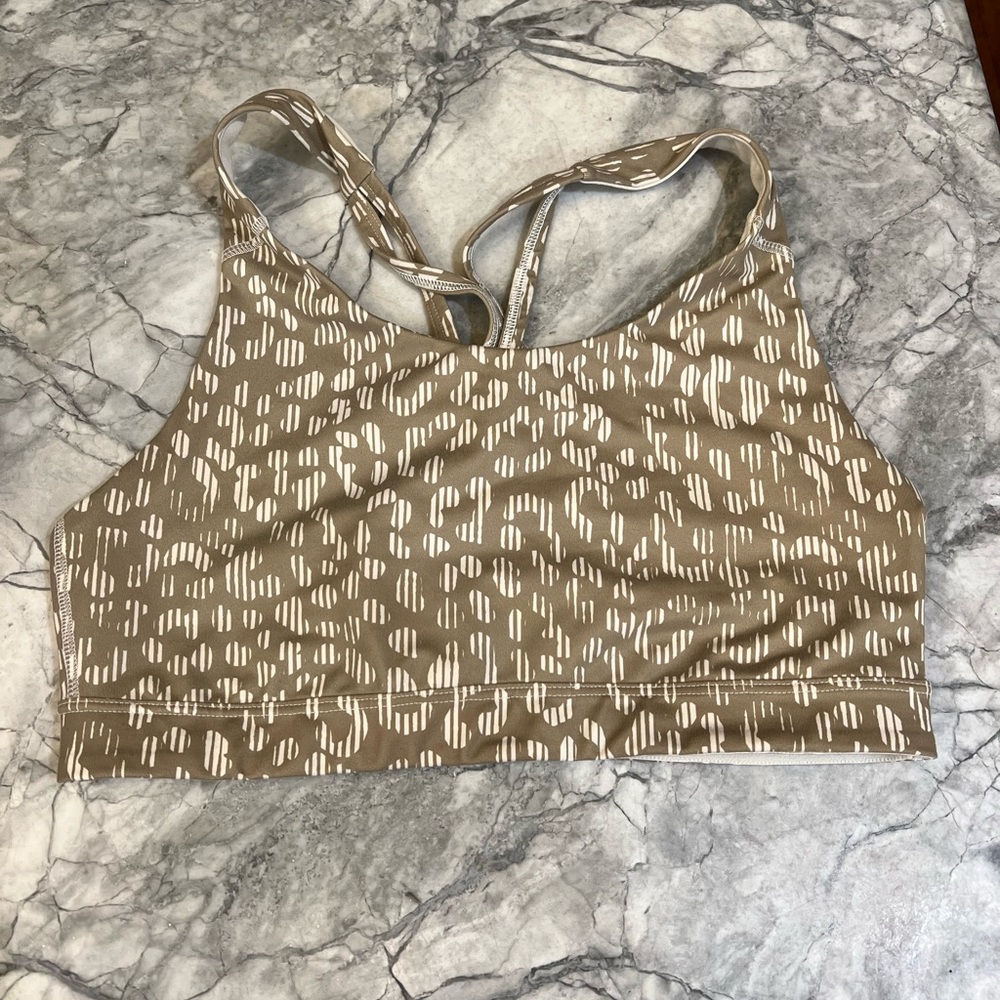 Old Navy Sports Bra Tan and Brown Leopard
